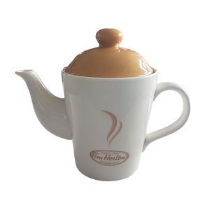 Tim Hortons Teapot Classic Honey Porcelain Always Fresh Logo